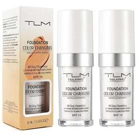 BestLand foundation texture swatches blending to show shade-adapting effect