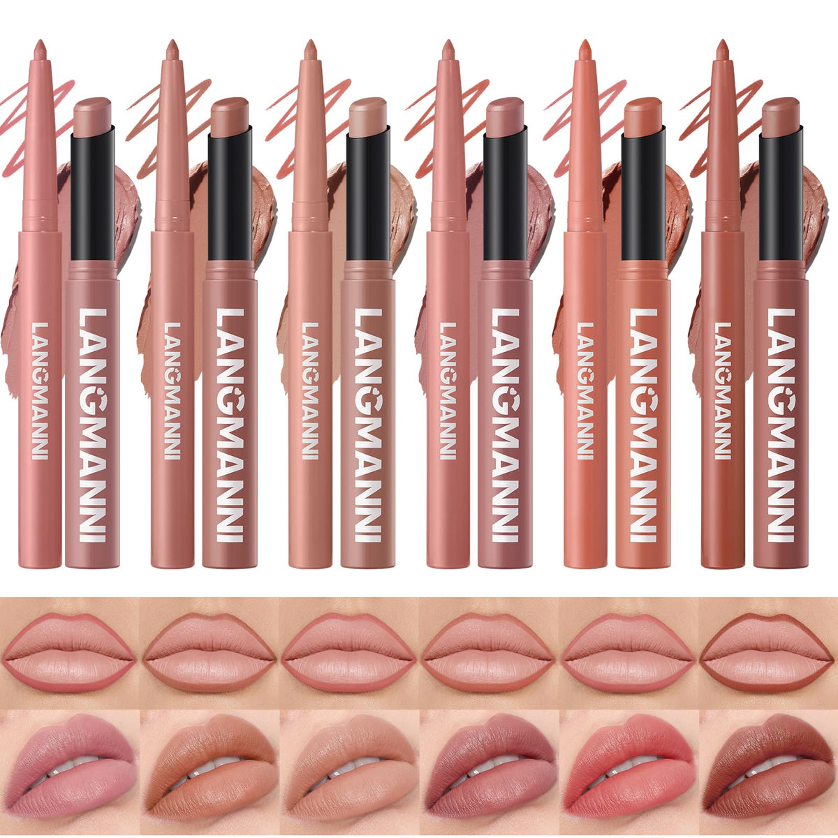 BestLand front packaging of 12-piece nude lip kit showing complete set and convenience