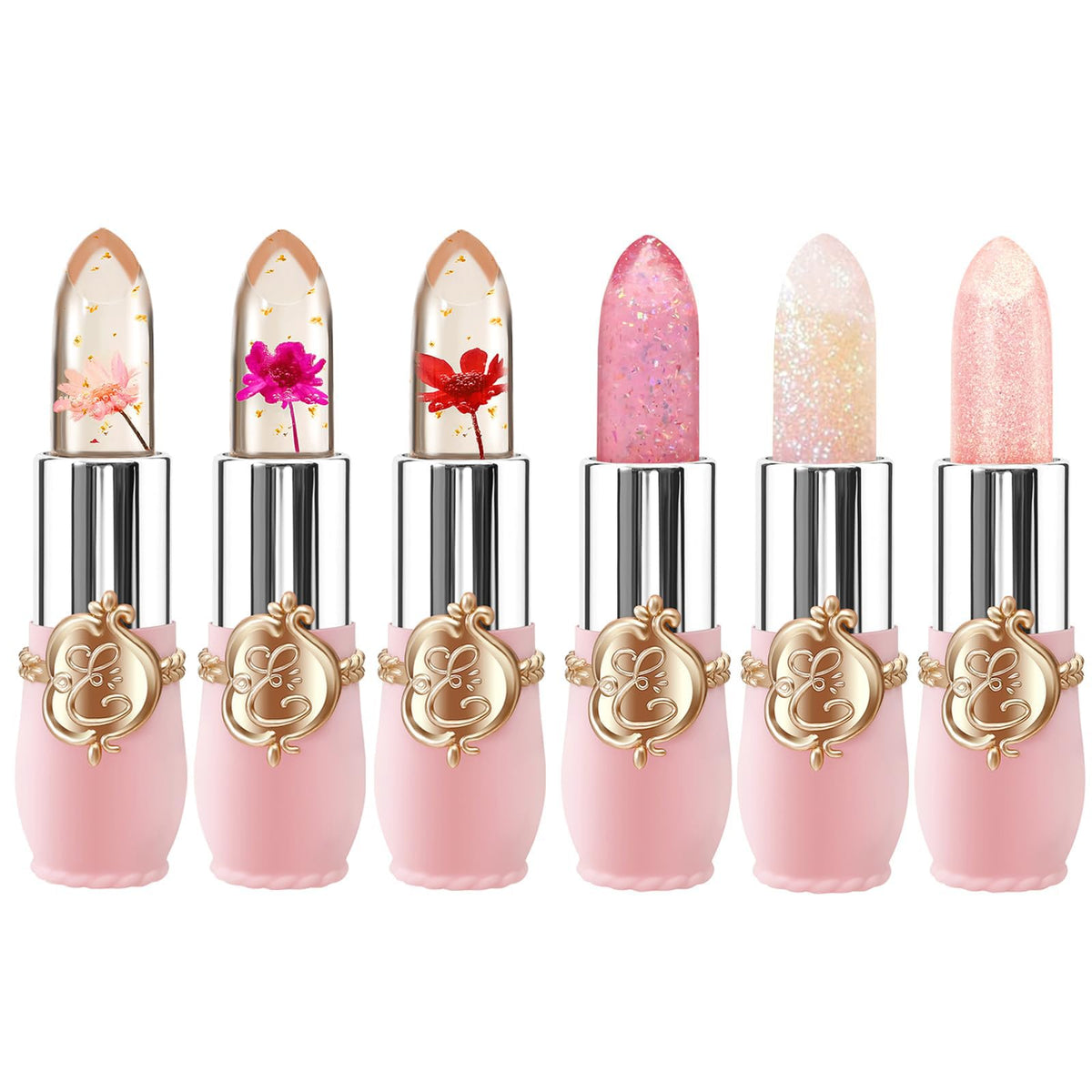 BestLand front packaging showing the six-piece flower jelly and shimmer set with clear view