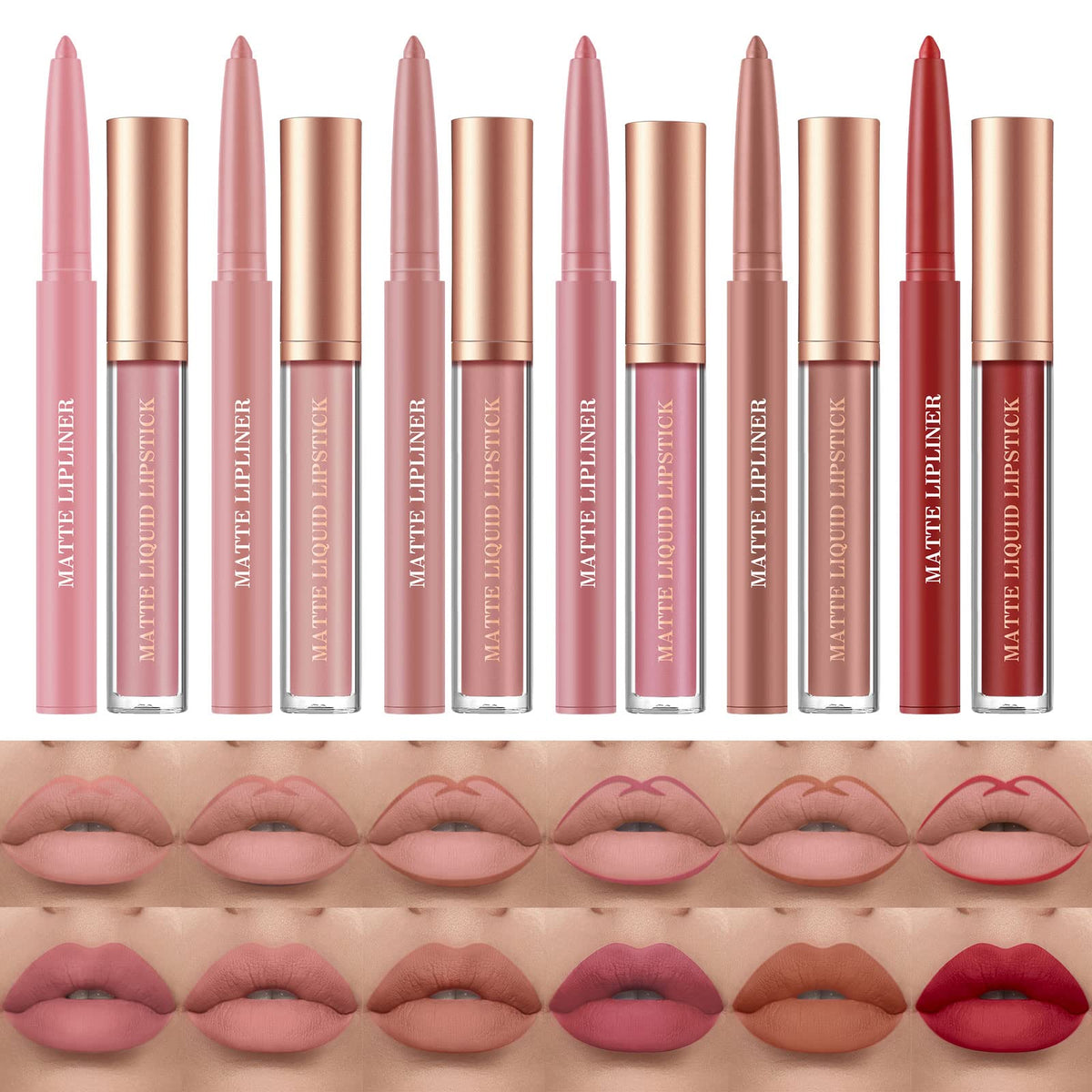 BestLand front packaging of Set C showing six lipsticks and six liners, gift-ready