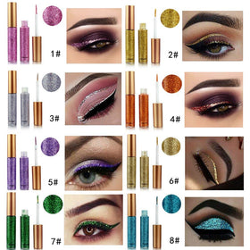 BestLand shimmer used on lips and face creating festival-ready metallic accents