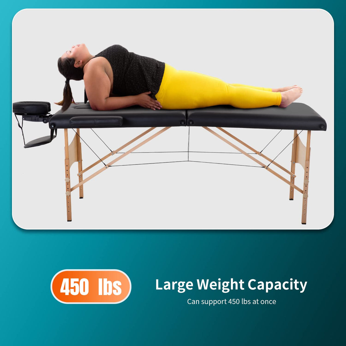 BestMassage folded table in non-woven carry bag for easy transport