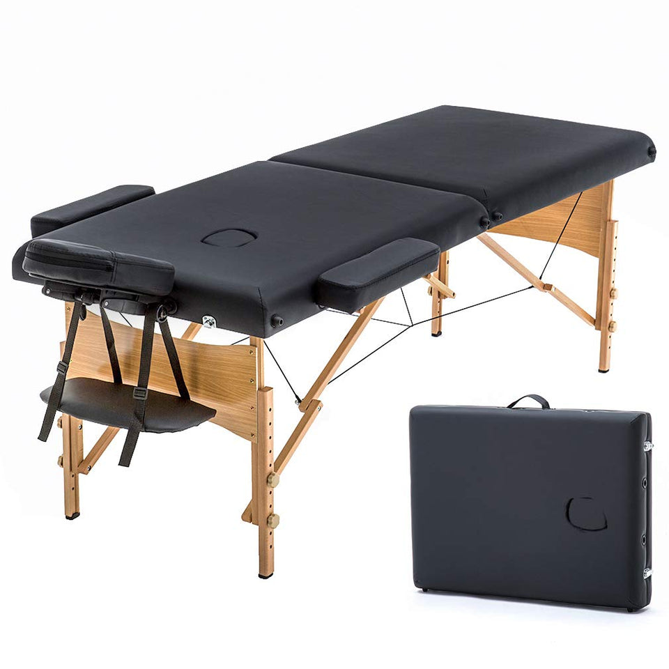 BestMassage folded bed in carry bag showing portability and easy transport