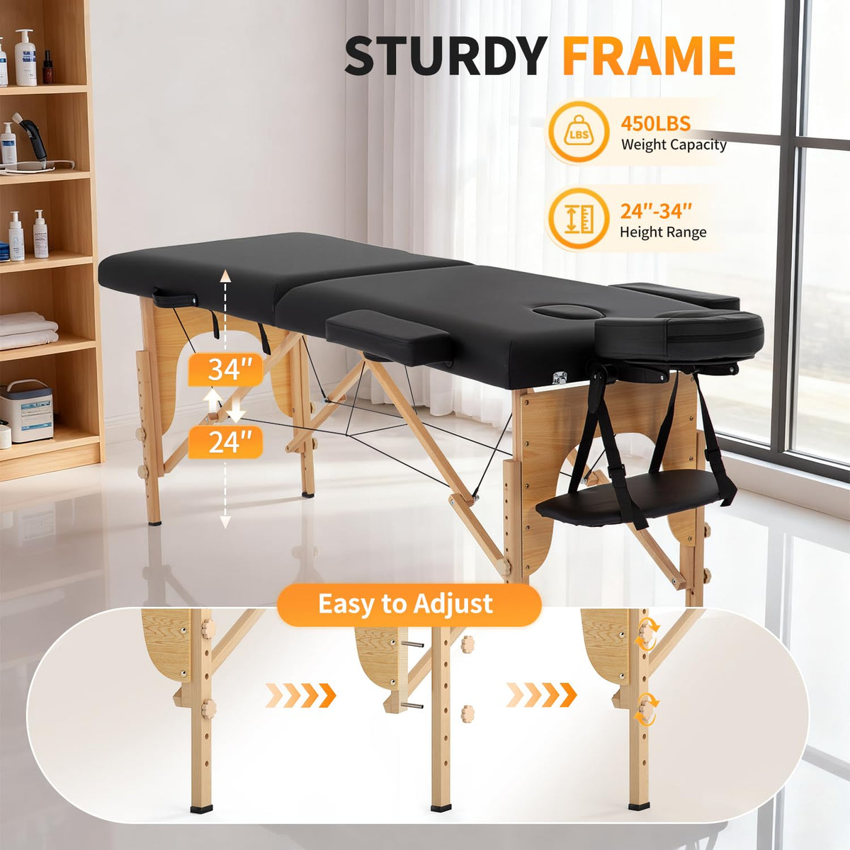 BestMassage PVC leather surface texture easy-to-clean and durable finish