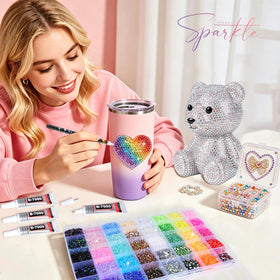 BestNow bedazzled tumbler in a lifestyle scene showing durable shine
