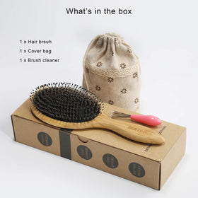 BESTOOL brush in use on long hair demonstrating detangling and reduced frizz