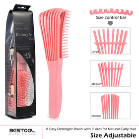 BESTOOL close-up of comb arms demonstrating flexibility and gentle detangling