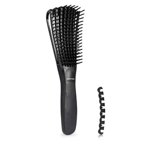 BESTOOL smoothing curls on afro hair demonstrating reduced breakage and frizz