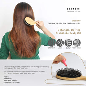 BESTOOL ergonomic bamboo handle providing secure grip and lightweight control