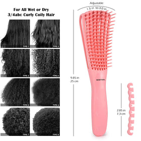 BESTOOL detangler in use on wet hair reducing knots and styling time