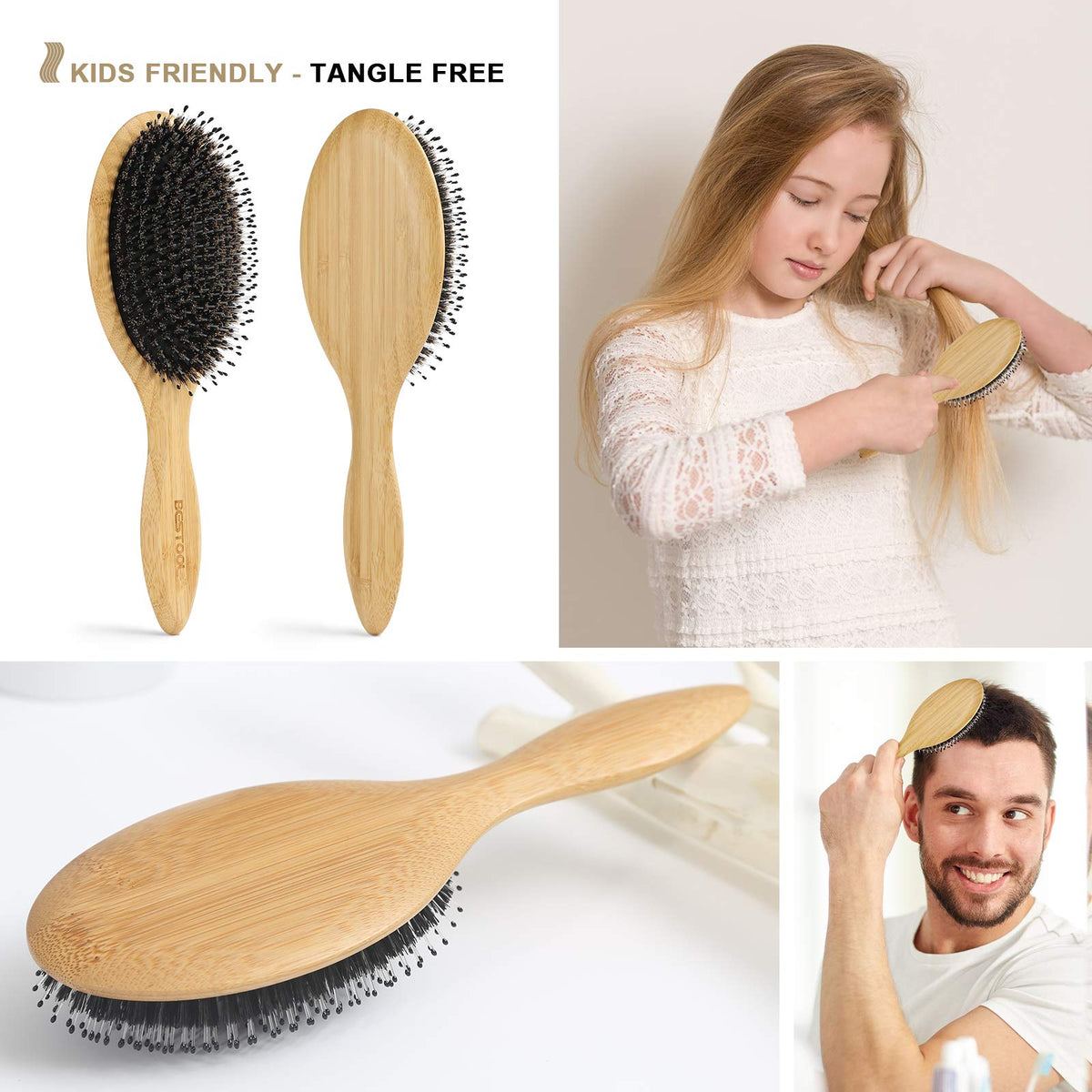 BESTOOL brush with included cleaner and protective cover for easy maintenance