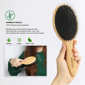 BESTOOL rubber cushion detail cushioning bristles to reduce pull and increase comfort