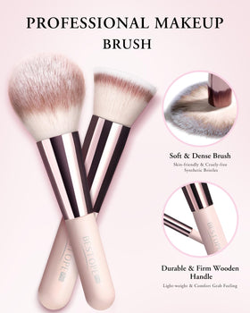 BESTOPE PRO brushes lined up in case, full 20-piece set for convenience