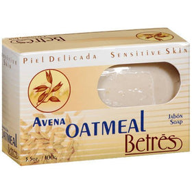 Close-up of Betres Avena soap texture highlighting oat particles for soothing skin comfort