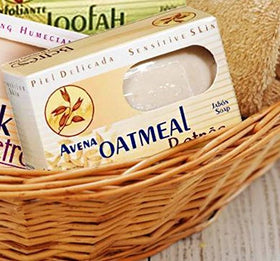 Lather from Betres Avena bar on a washcloth demonstrating rich foam and gentle cleansing