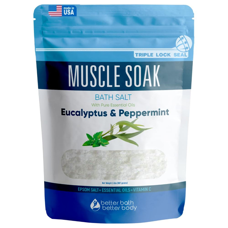 Better Bath Better Body front pouch showing label and resealable seal for freshness