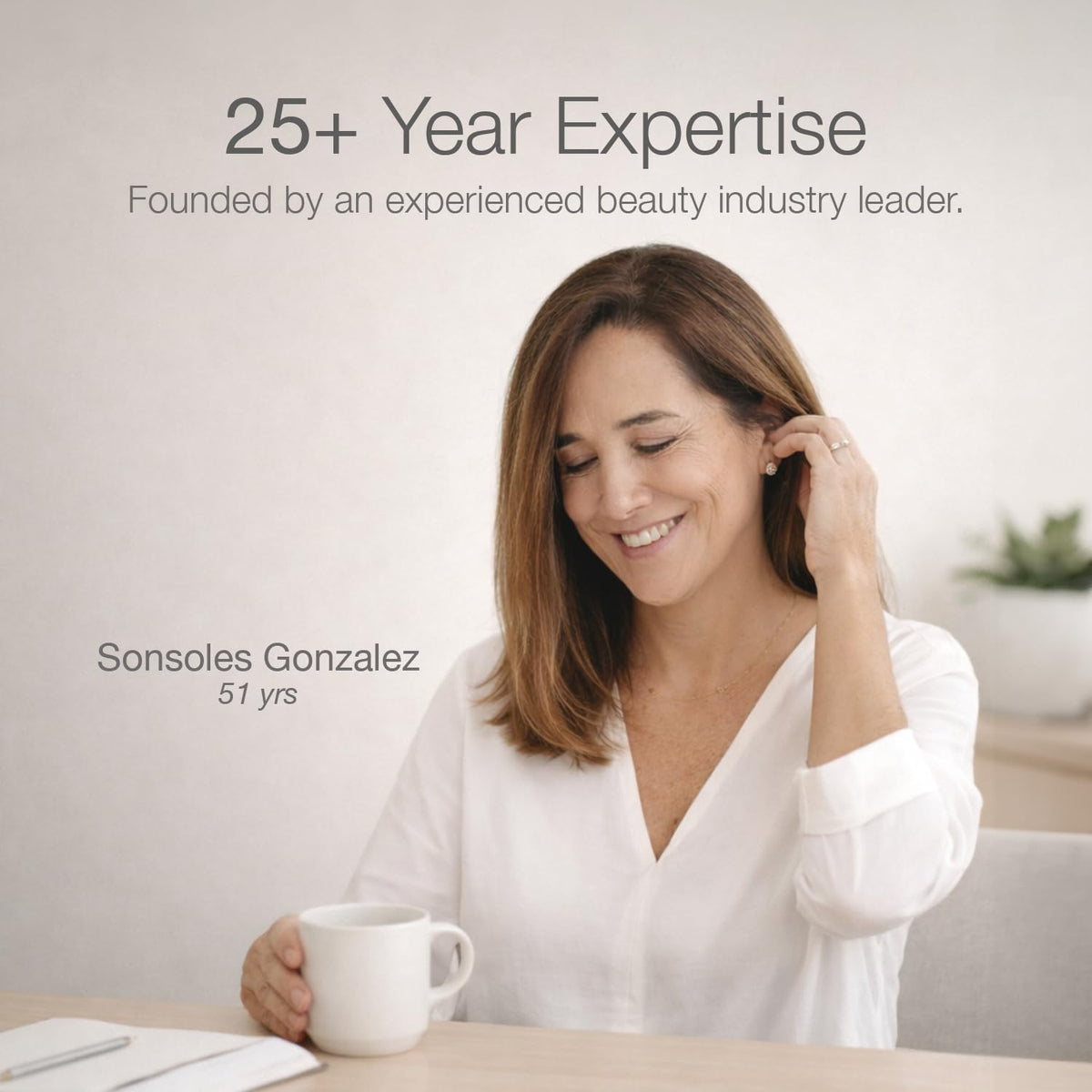 Better Not Younger scalp application demonstration promoting nourishment
