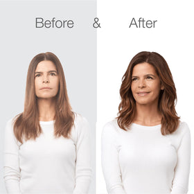 Better Not Younger shampoo being massaged into wet hair illustrating gentle cleanse