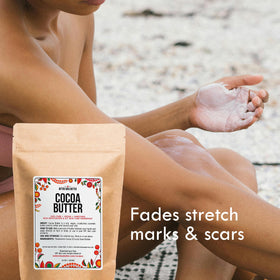 Better Shea Butter close-up texture of cocoa butter highlighting smooth, creamy emollience
