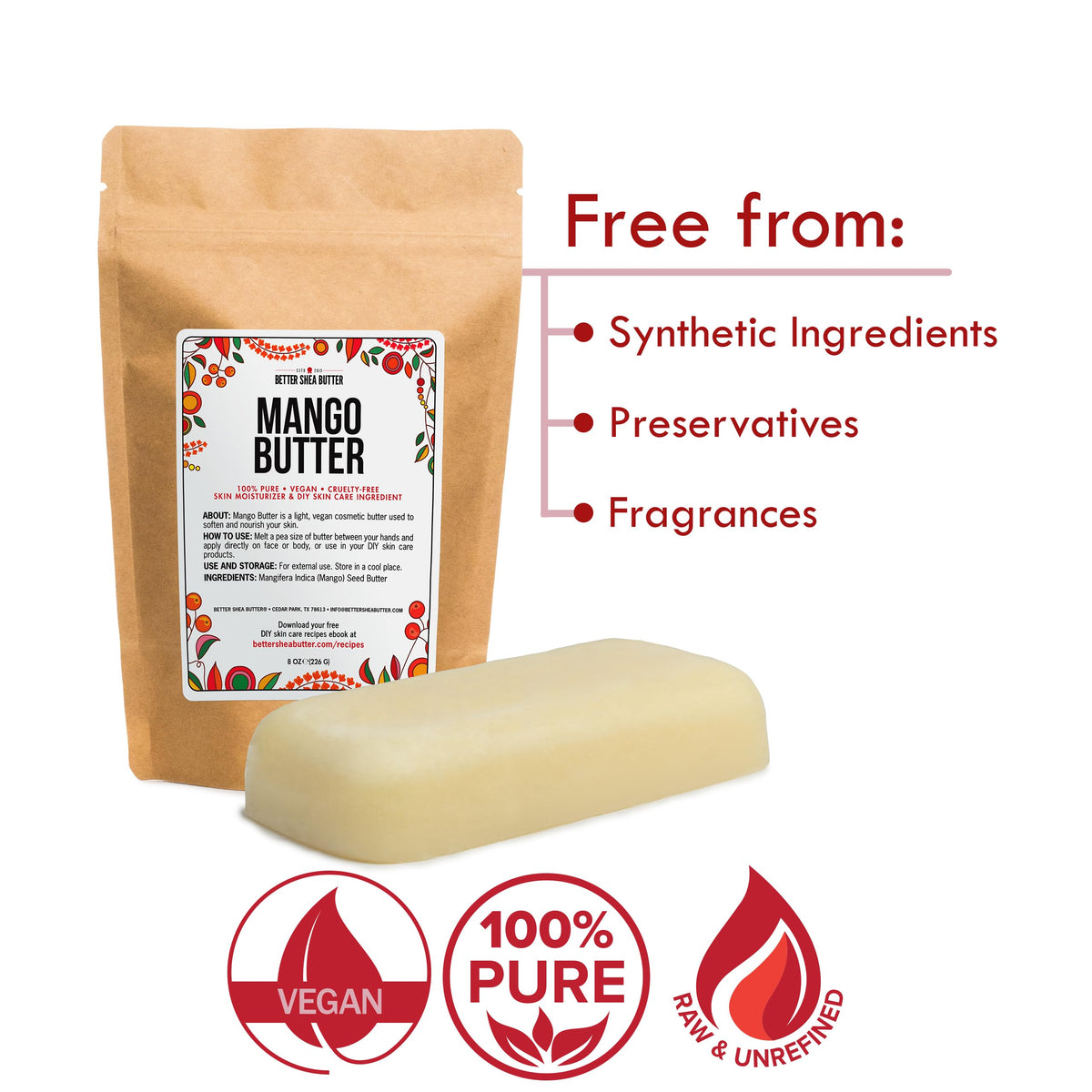 Better Shea Butter whipped body butter made with mango butter in a mixing bowl