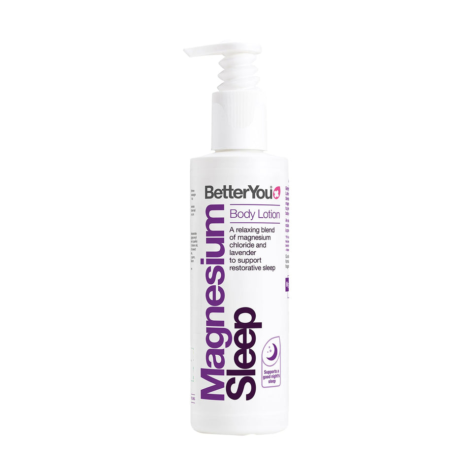 BetterYou front packaging showing bottle and sleep lotion benefits