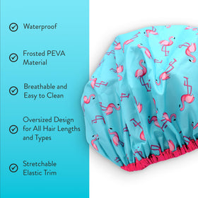 Betty Dain flamingo cap interior lining revealing soft snag-free surface benefit