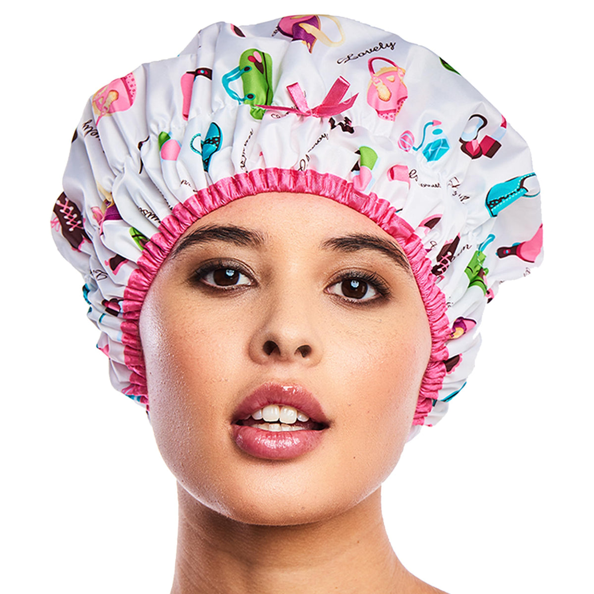 Betty Dain front packaging view showing stylish waterproof shower cap and design benefit
