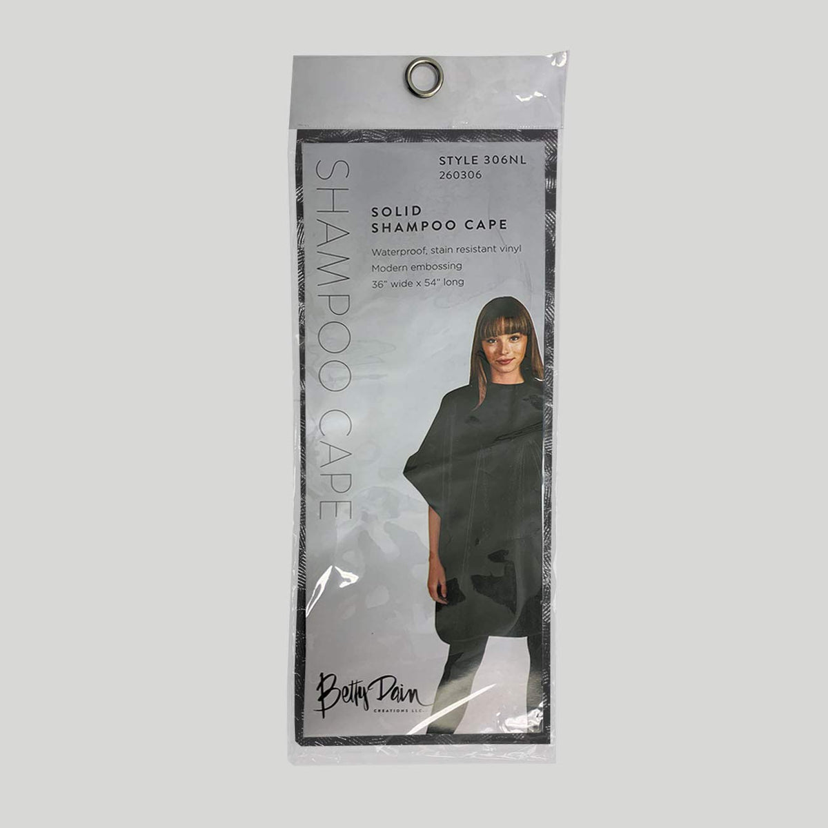 Betty Dain cape in salon setting highlighting professional appearance and durability