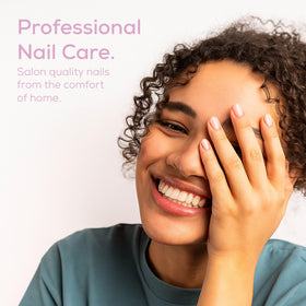 Beurer MP64 used during at-home manicure demonstrating cordless convenience and control