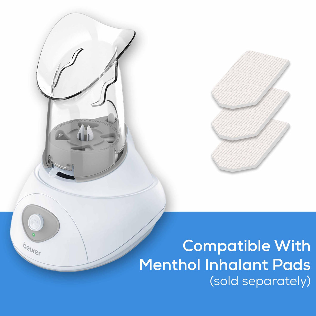 Beurer SI30 held in hand illustrating compact size and portability