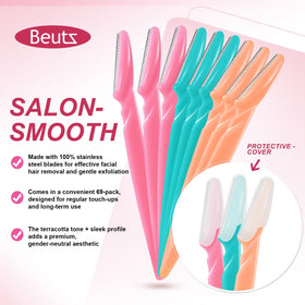 Beutz single razor with safety cap illustrating secure handling