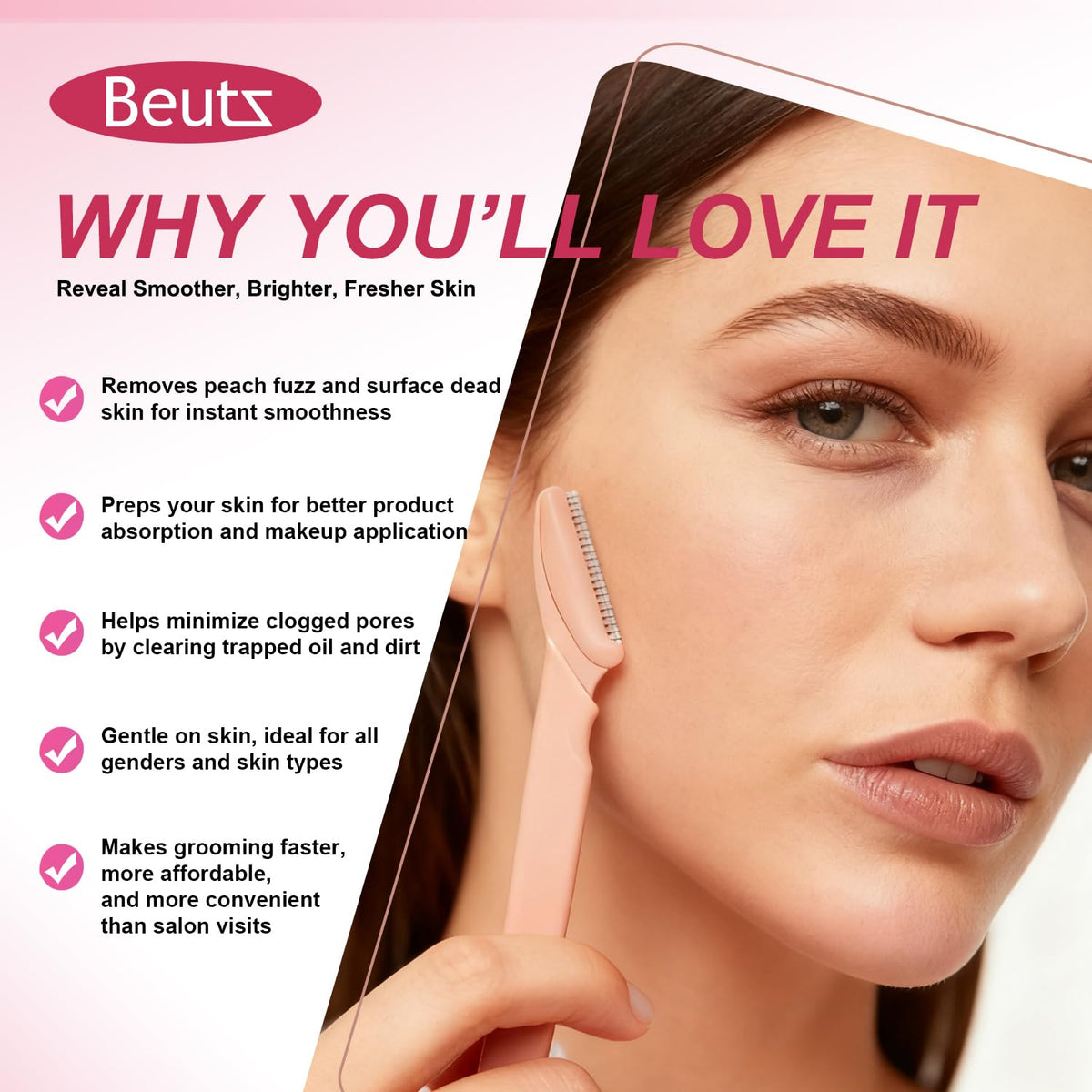 Beutz storage case open with organized razors for easy access