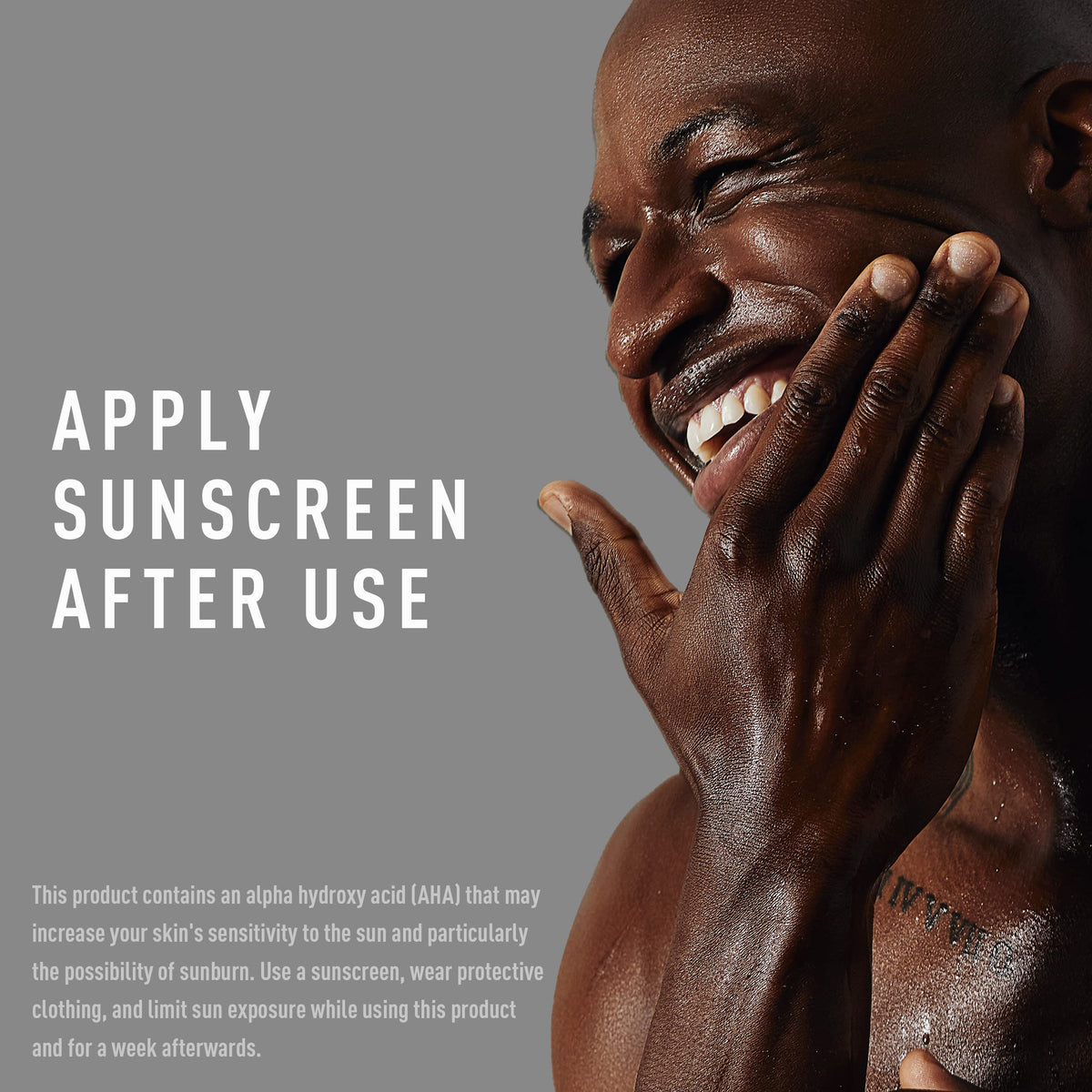 Bevel application on jawline after shave calming redness and soothing skin