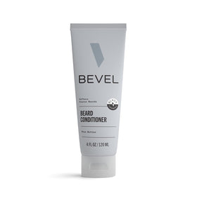 Bevel front packaging showing bottle and product benefit softening beard