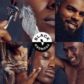 Man applying Bevel beard oil during morning routine, promotes softer manageable beard