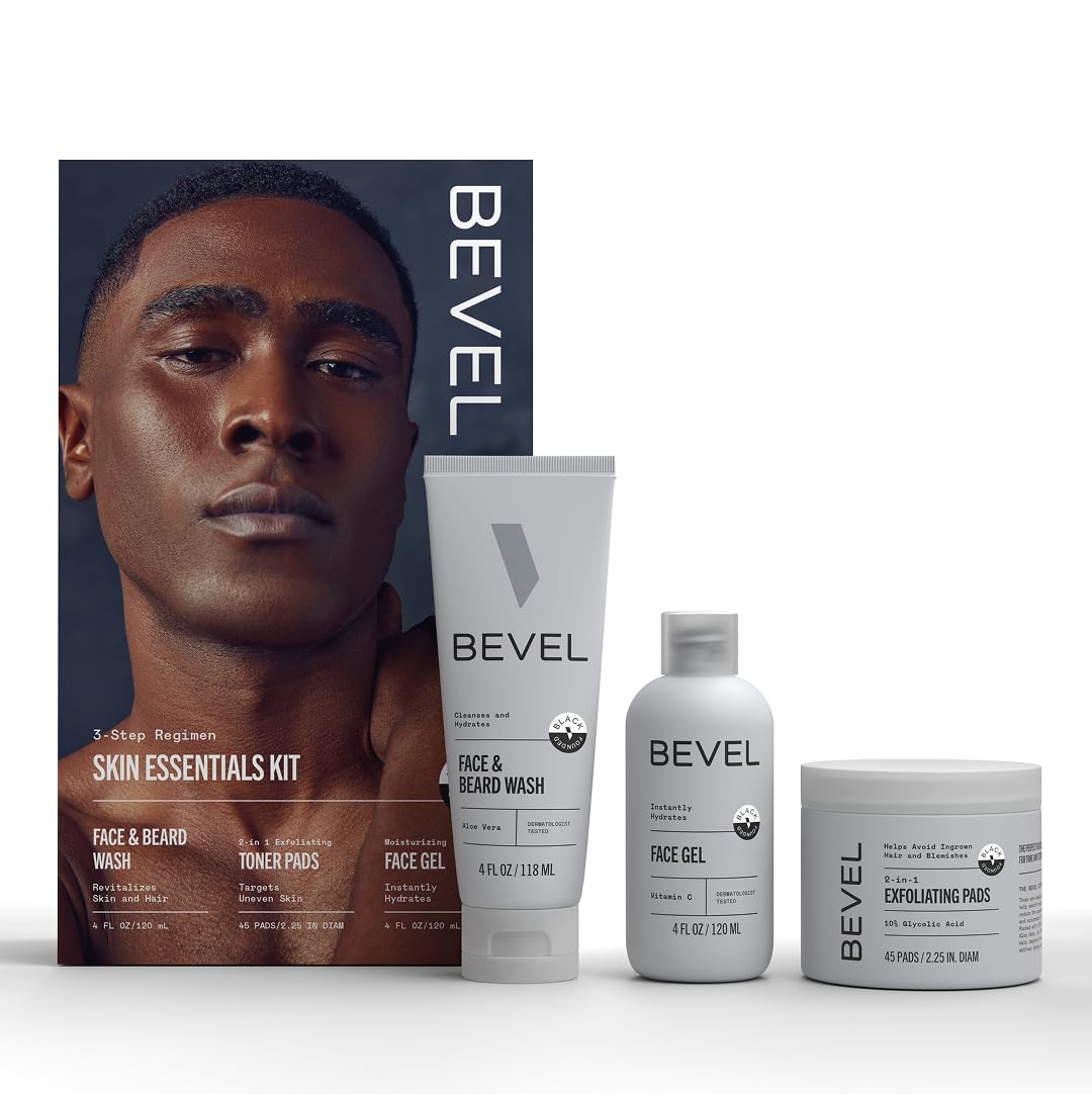 Bevel face wash front label showing calming aloe for clearer skin
