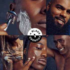 Bevel razor held in hand to show scale and effortless weighted shave