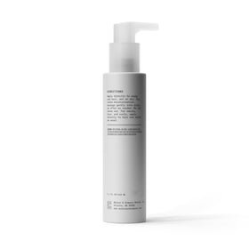 Bevel ingredient display with tea tree jojoba and castor oils promoting natural care