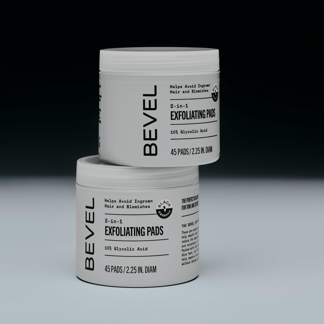 Bevel pad soaked in solution showing glycolic acid clarity