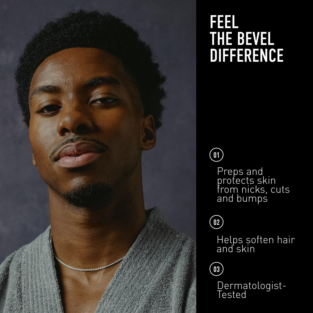 Bevel label detail highlighting ingredients and clear use instructions for confidence