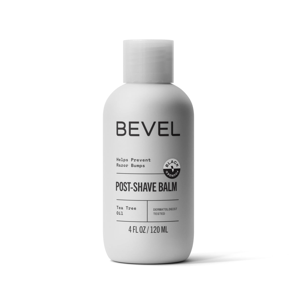Bevel front label showing product name and benefits for calm skin