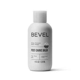 Bevel front label showing product name and benefits for calm skin