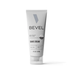 Bevel shaving cream front packaging showing bottle and branding for easy identification