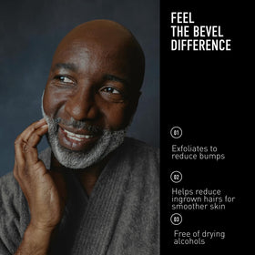 Bevel texture cream closeup showing smooth non-greasy consistency benefit