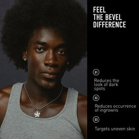 Bevel close-up of pad texture highlighting gentle exfoliation