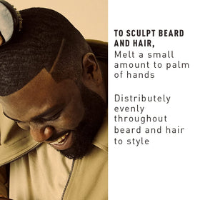 Bevel styling waves in hair using pomade, demonstrates frizz control and definition