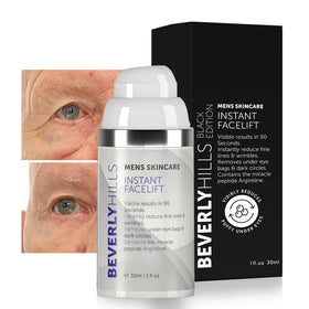 Beverly Hills front packaging showing compact serum bottle with instant lift benefit