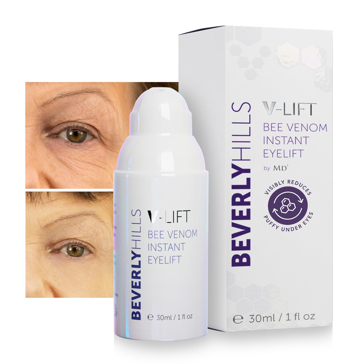 BEVERLY HILLS V-Lift front bottle showing sleek packaging and brand clarity