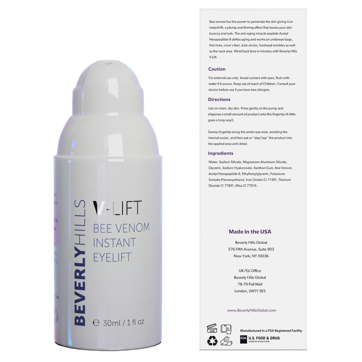 BEVERLY HILLS V-Lift lifestyle image on bathroom counter suggesting everyday use