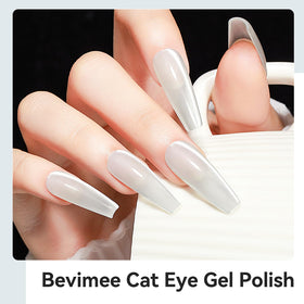 Bevimee layered over dark polish showing contrast and vivid moonlight effect